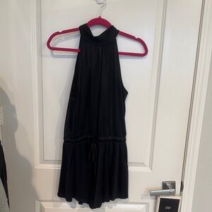 Stylish Black Backless Romper